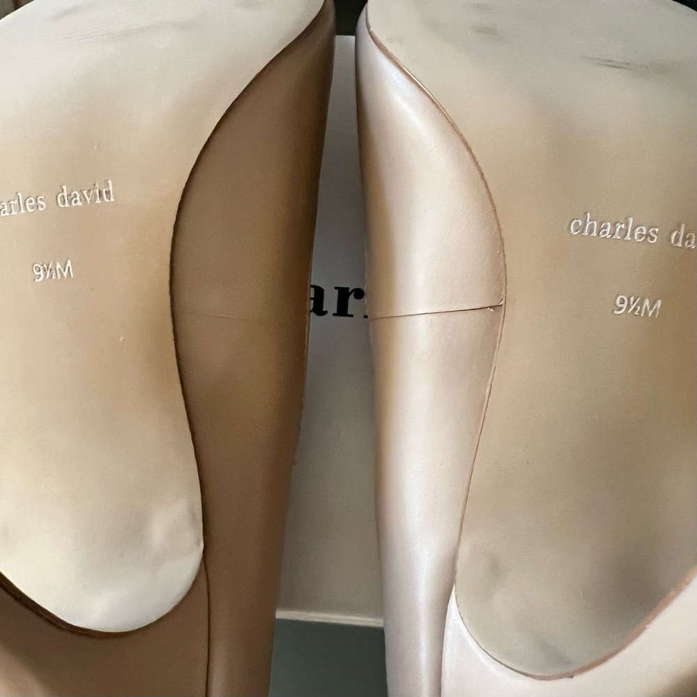 $120 Charles David INNOCENT Pointed Closed Toe STILETTO Heel LEATHER PUMPS 9.5 - Picture 10 of 17